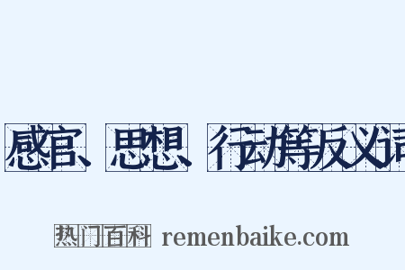 感官、思想、行动等反义词是什么意思的图片